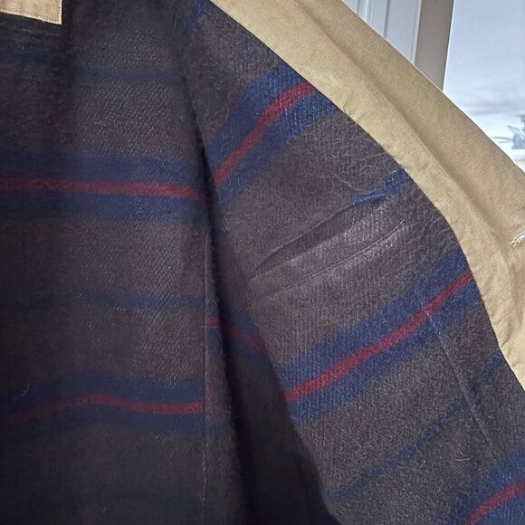 Barn Coat Jacket Mens 2XL Brown Canvas Flannel Lined Barn Vintage Chore - Picture 6 of 9
